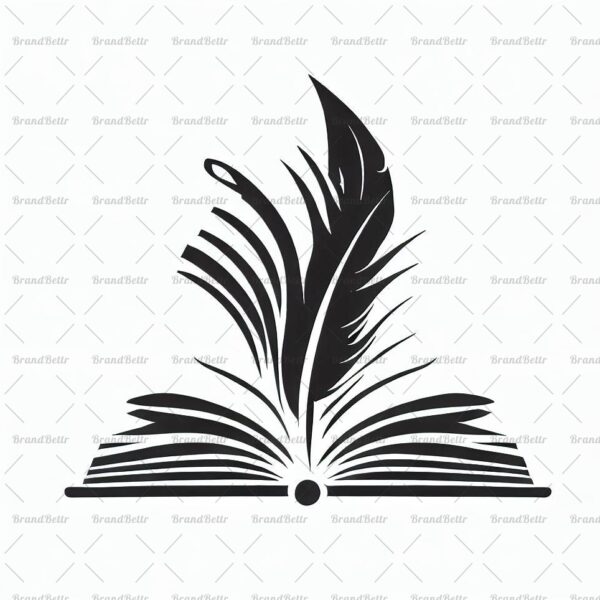 Offenes Buch und Feder